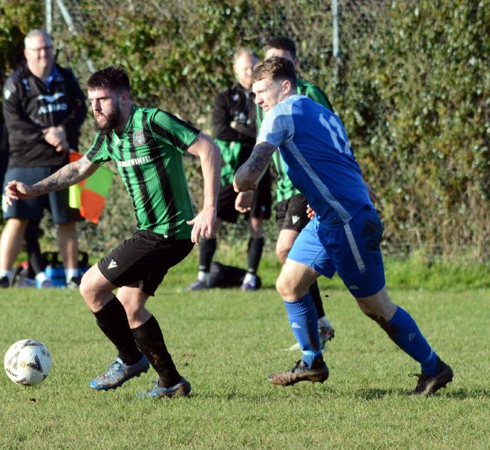 Shane Walsh scored twice in the second half for Hakin United at Narberth